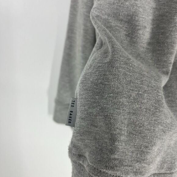 Ted Baker London Sweater Size 6 XXL Mens Berdnor Gray Shawl Collar Cardigan Knit - Picture 6 of 7